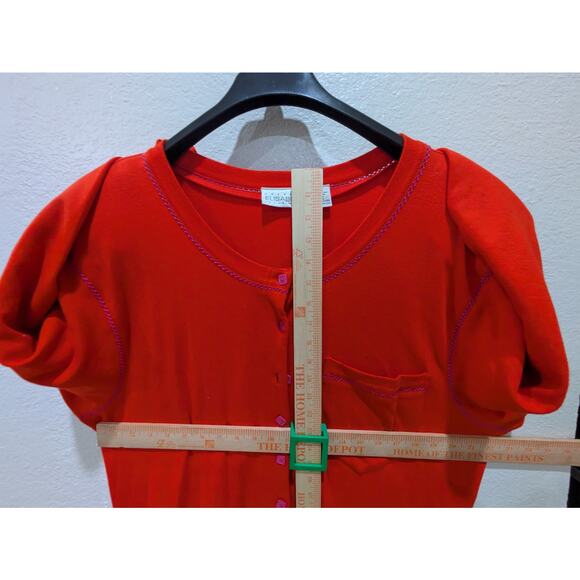 Liz Claiborne Elisabeth Dress Women's XL Red Comfy Button Down Midi Tank Dress - Picture 3 of 11